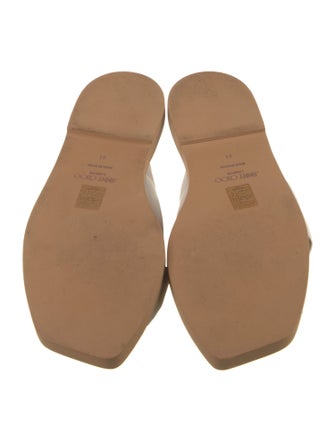 Jimmy Choo Leather Bow Accents Slides