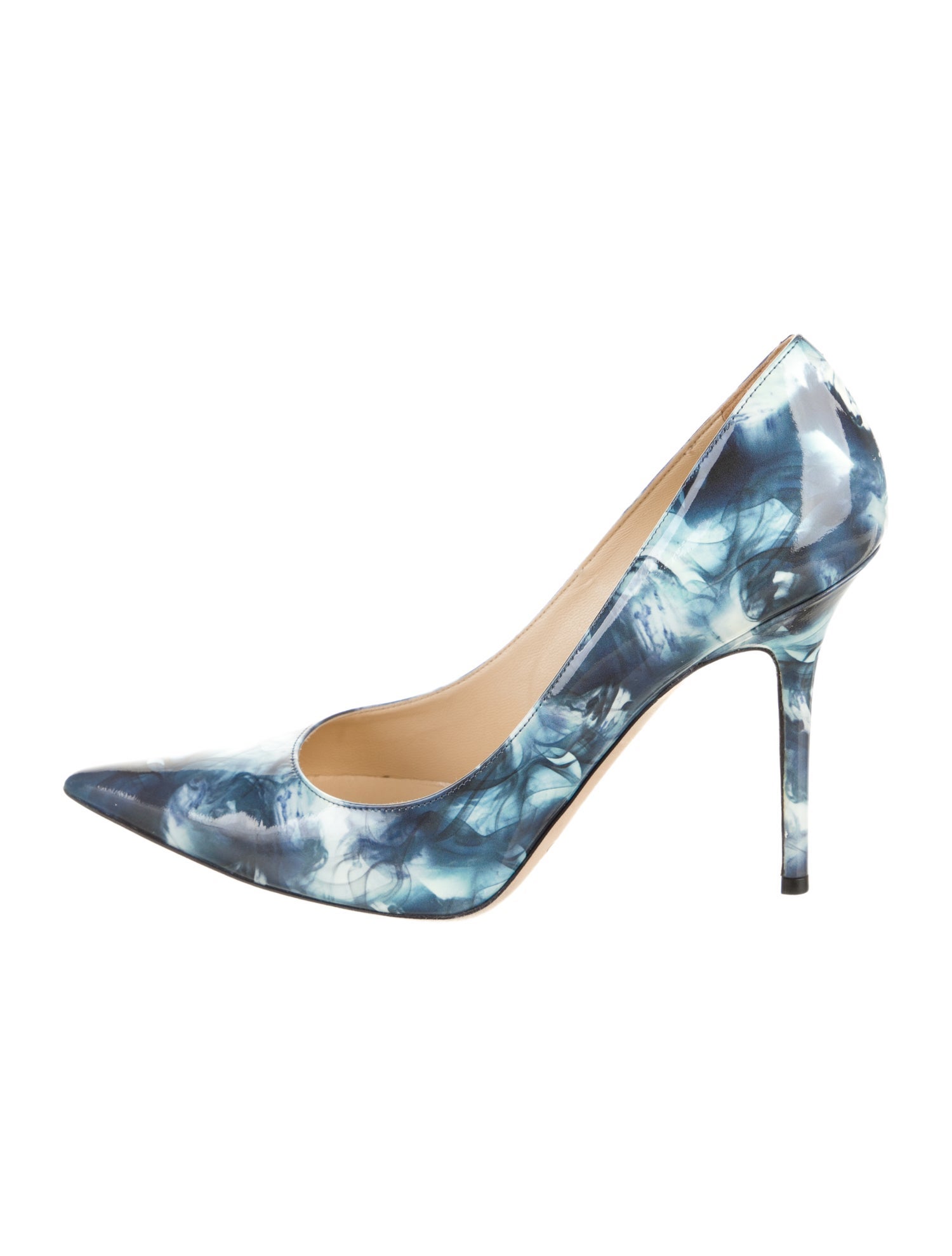Jimmy Choo Patent Leather Tie-Dye Print Pumps