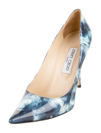 Jimmy Choo Patent Leather Tie-Dye Print Pumps