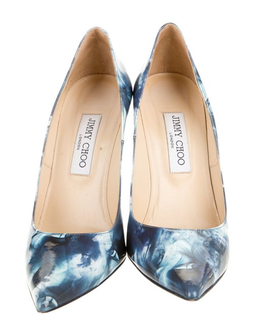 Jimmy Choo Patent Leather Tie-Dye Print Pumps