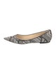 Jimmy Choo Raffia Printed Ballet Flats