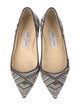 Jimmy Choo Raffia Printed Ballet Flats