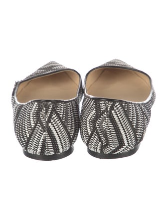 Jimmy Choo Raffia Printed Ballet Flats