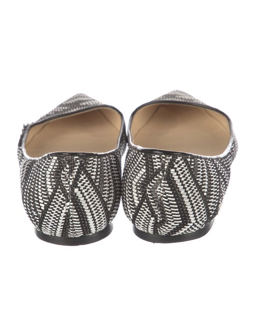 Jimmy Choo Raffia Printed Ballet Flats