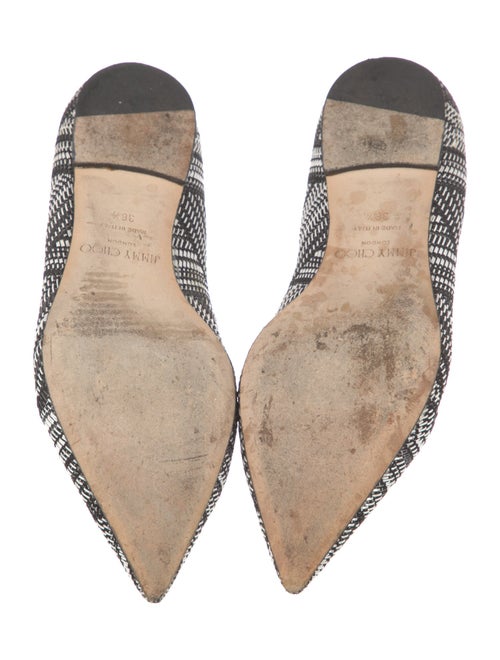 Jimmy Choo Raffia Printed Ballet Flats