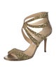 Jimmy Choo Glitter Mesh Accents Sandals