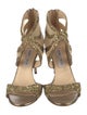 Jimmy Choo Glitter Mesh Accents Sandals