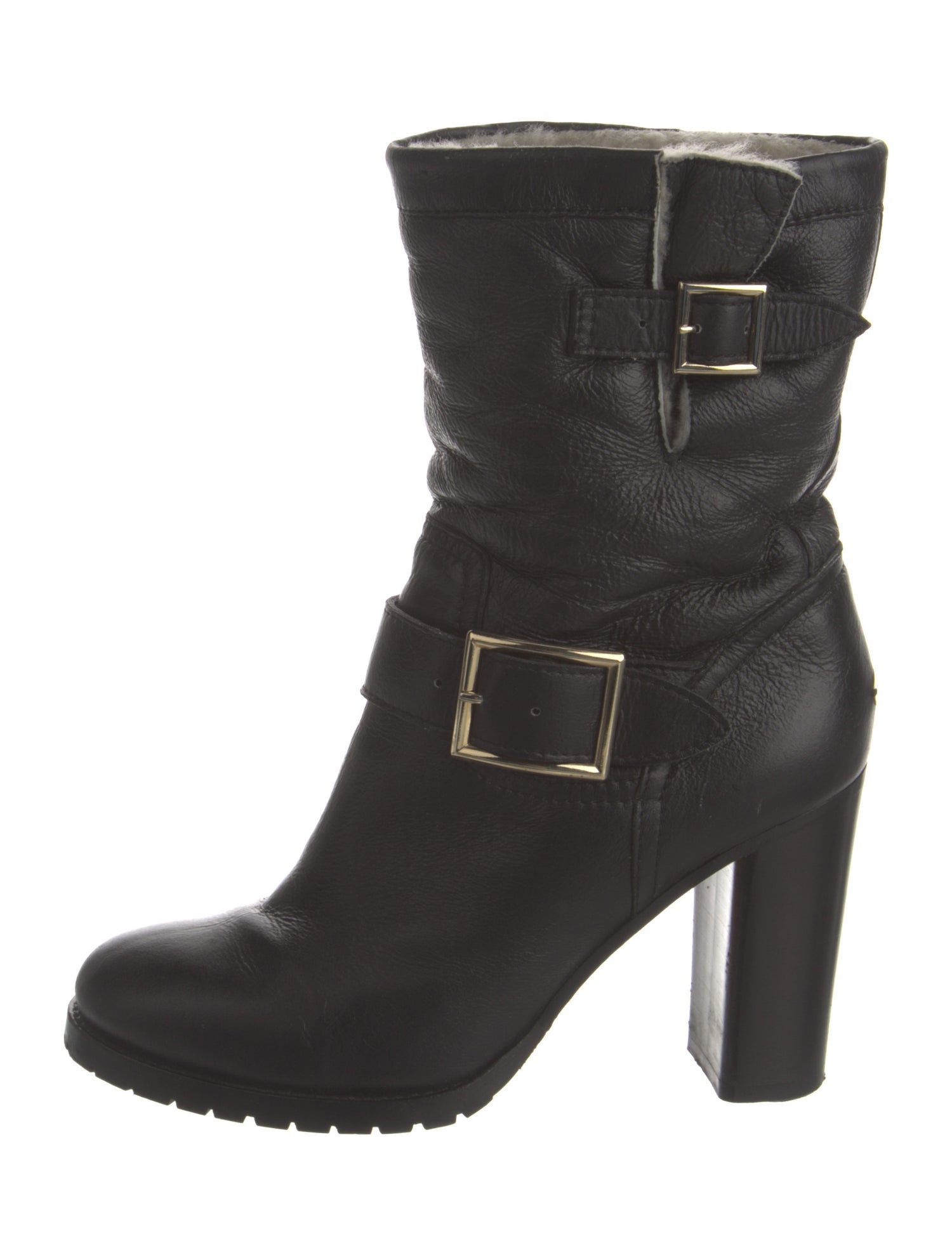 Jimmy Choo Leather Moto Boots
