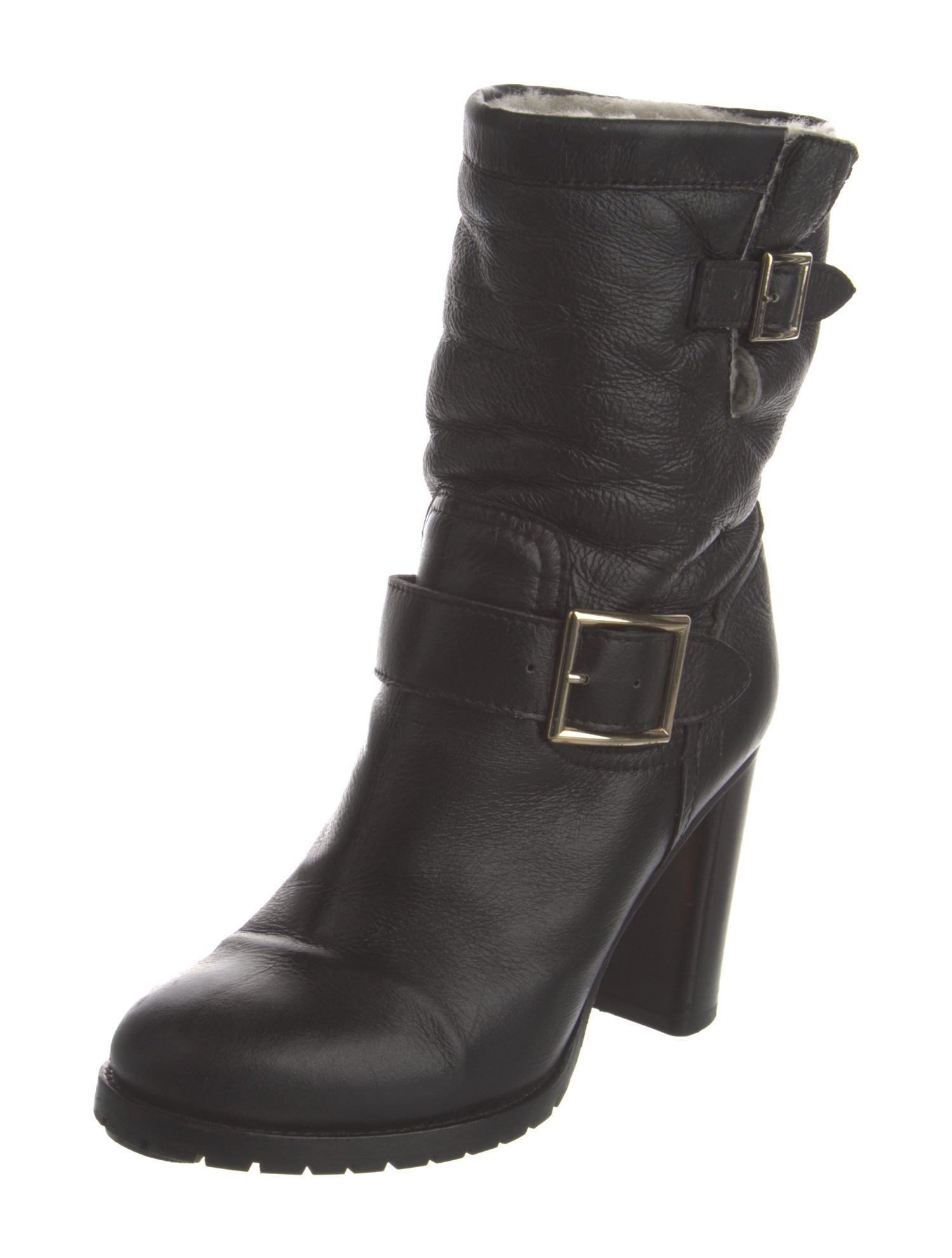 Jimmy Choo Leather Moto Boots