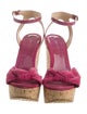 Jimmy Choo Suede Bow Accents Sandals