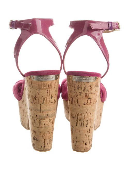 Jimmy Choo Suede Bow Accents Sandals