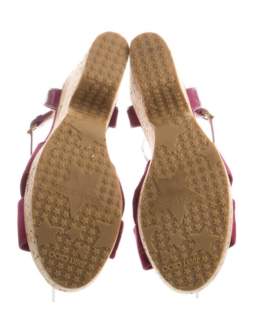 Jimmy Choo Suede Bow Accents Sandals