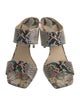 Jimmy Choo Leather Animal Print Slides
