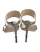 Jimmy Choo Leather Animal Print Slides
