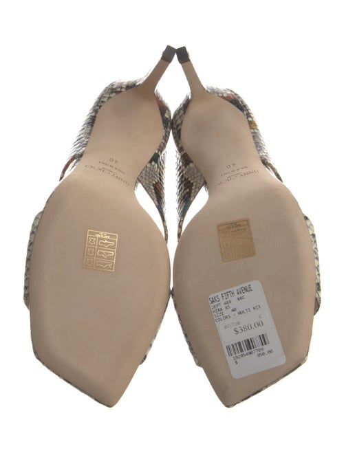 Jimmy Choo Leather Animal Print Slides