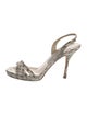 Jimmy Choo Python Animal Print Slingback Sandals