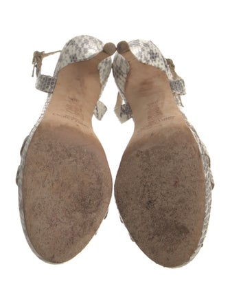 Jimmy Choo Python Animal Print Slingback Sandals