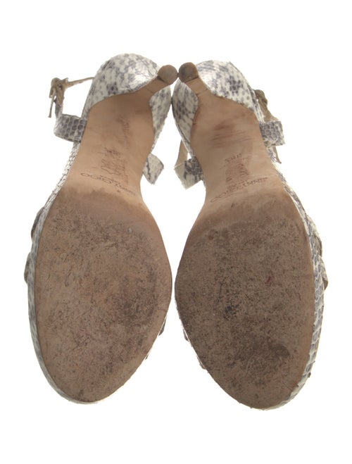 Jimmy Choo Python Animal Print Slingback Sandals