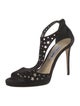 Jimmy Choo Suede Lasercut Accents Slingback Sandals