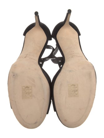 Jimmy Choo Suede Lasercut Accents Slingback Sandals