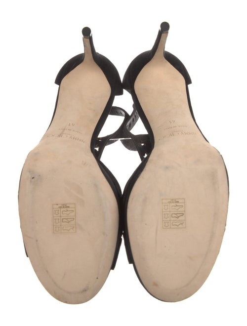 Jimmy Choo Suede Lasercut Accents Slingback Sandals