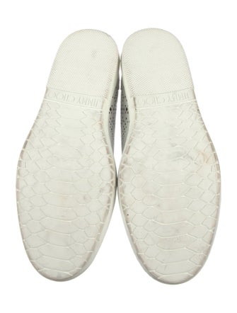 Jimmy Choo Leather Cutout Accent Sneakers