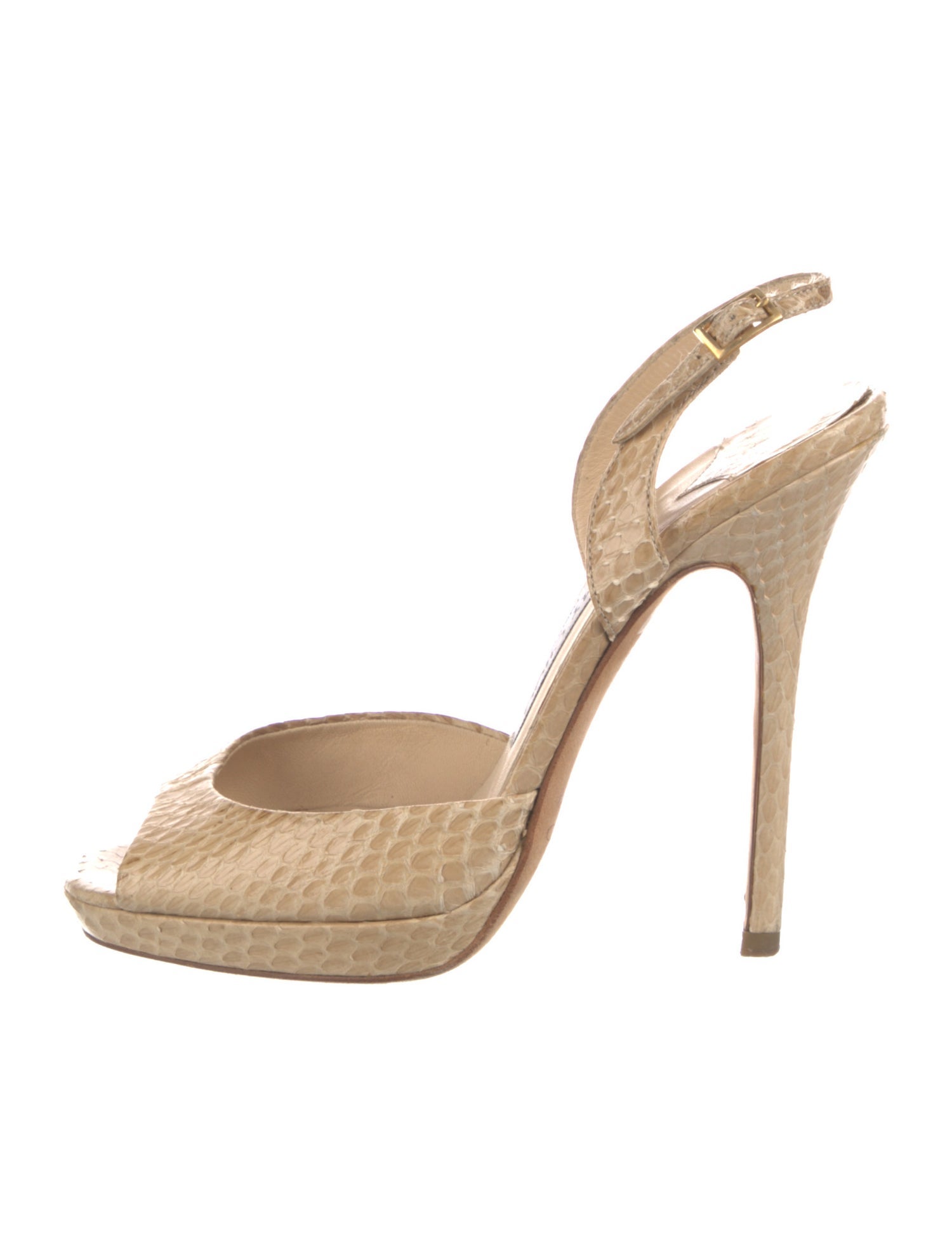 Jimmy Choo Embossed Leather Slingback Pumps
