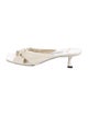 Jimmy Choo Leather Ruffle Embellishment Slides