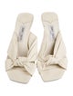 Jimmy Choo Leather Ruffle Embellishment Slides