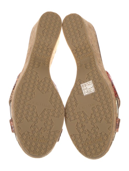 Jimmy Choo Snakeskin Animal Print Slides