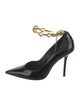 Jimmy Choo Patent Leather Chain-Link Accents Pumps