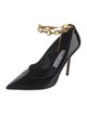 Jimmy Choo Patent Leather Chain-Link Accents Pumps