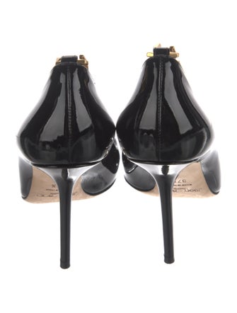 Jimmy Choo Patent Leather Chain-Link Accents Pumps