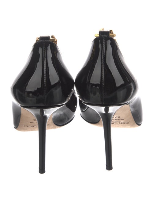 Jimmy Choo Patent Leather Chain-Link Accents Pumps