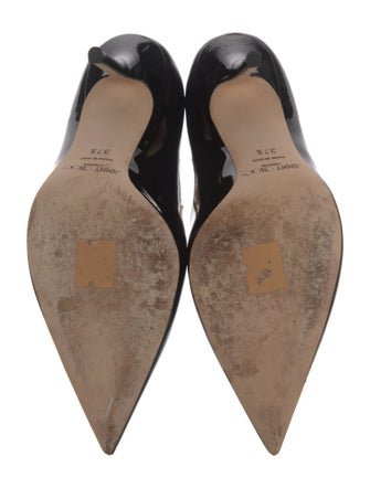 Jimmy Choo Patent Leather Chain-Link Accents Pumps