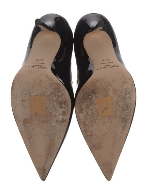 Jimmy Choo Patent Leather Chain-Link Accents Pumps