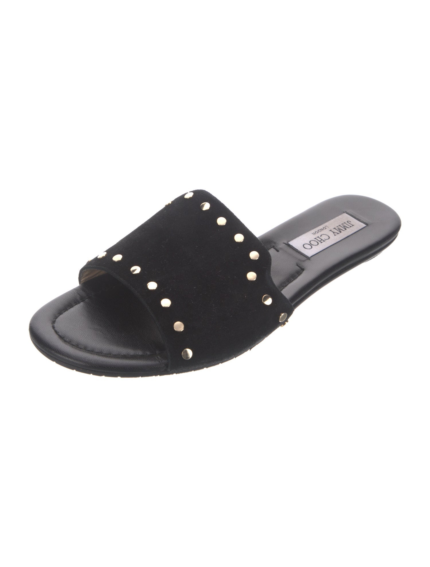 Jimmy Choo Suede Studded Accents Slides