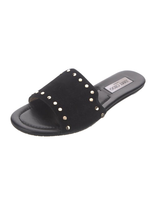 Jimmy Choo Suede Studded Accents Slides