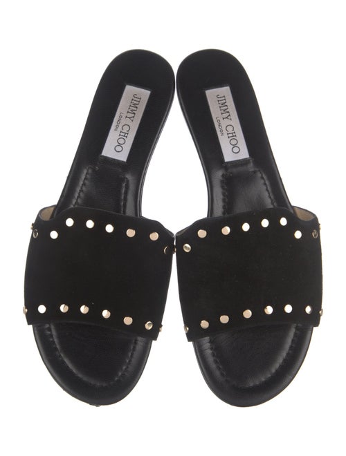 Jimmy Choo Suede Studded Accents Slides