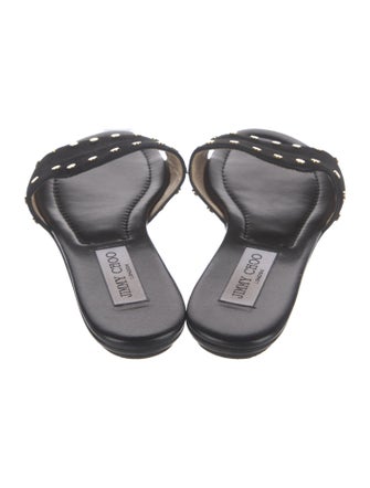 Jimmy Choo Suede Studded Accents Slides
