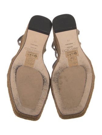 Jimmy Choo Embossed Leather Espadrilles