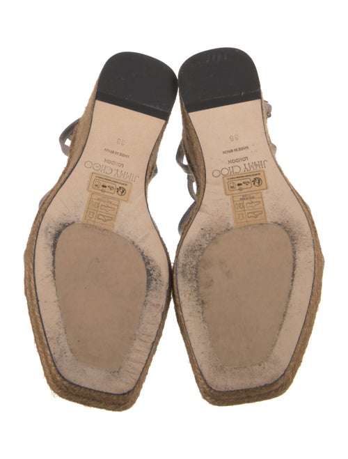 Jimmy Choo Embossed Leather Espadrilles