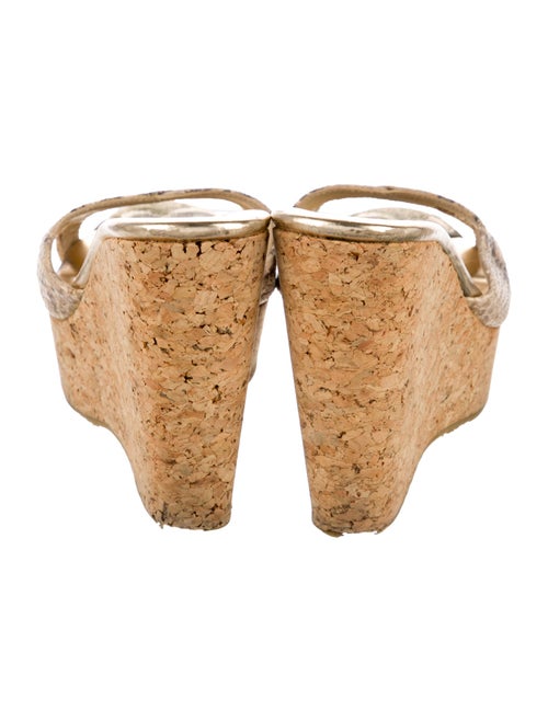 Jimmy Choo Snakeskin Animal Print Slides