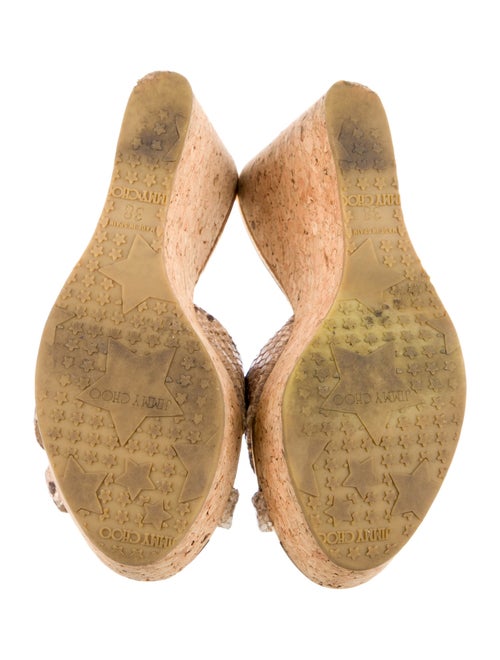 Jimmy Choo Snakeskin Animal Print Slides