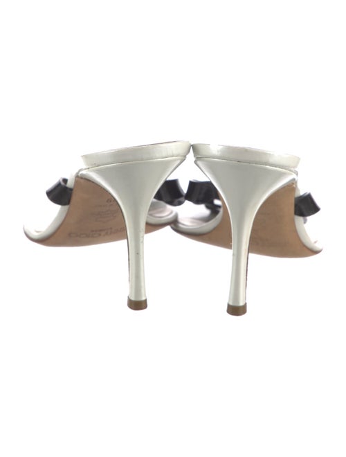 Jimmy Choo Patent Leather Colorblock Pattern Slides