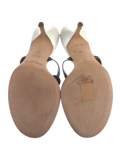 Jimmy Choo Patent Leather Colorblock Pattern Slides