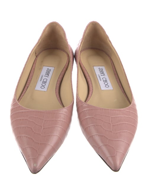 Jimmy Choo Embossed Leather Ballet Flats