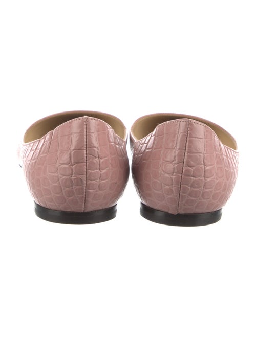 Jimmy Choo Embossed Leather Ballet Flats