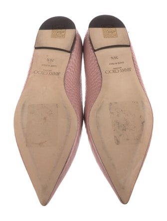 Jimmy Choo Embossed Leather Ballet Flats