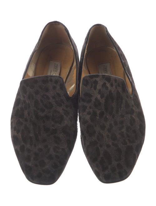 Jimmy Choo Suede Animal Print Loafers